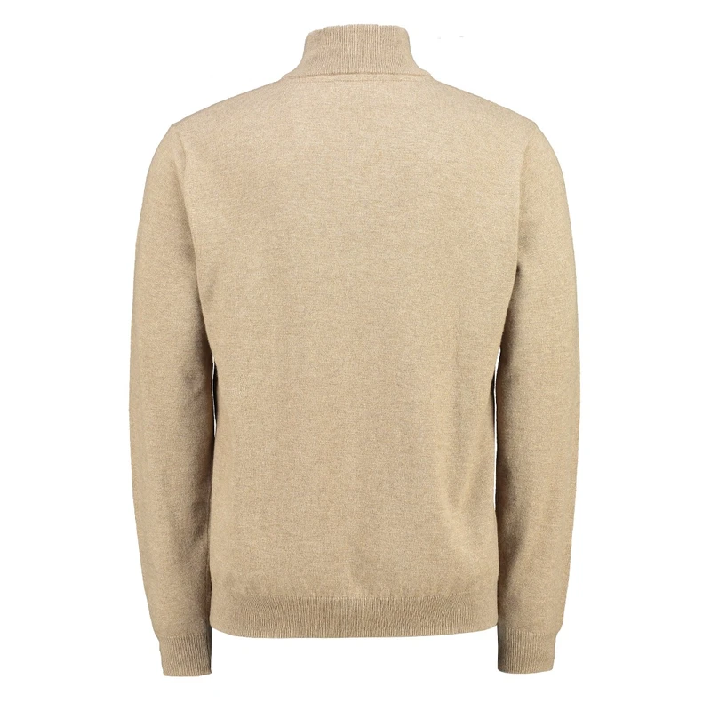 Heren Trui AP-545 Halfzip jacquard Gardeur Collectie TAUPE