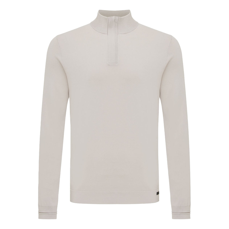Heren Trui met rits K2048-1260.044 Genti MIDDEN BRUIN