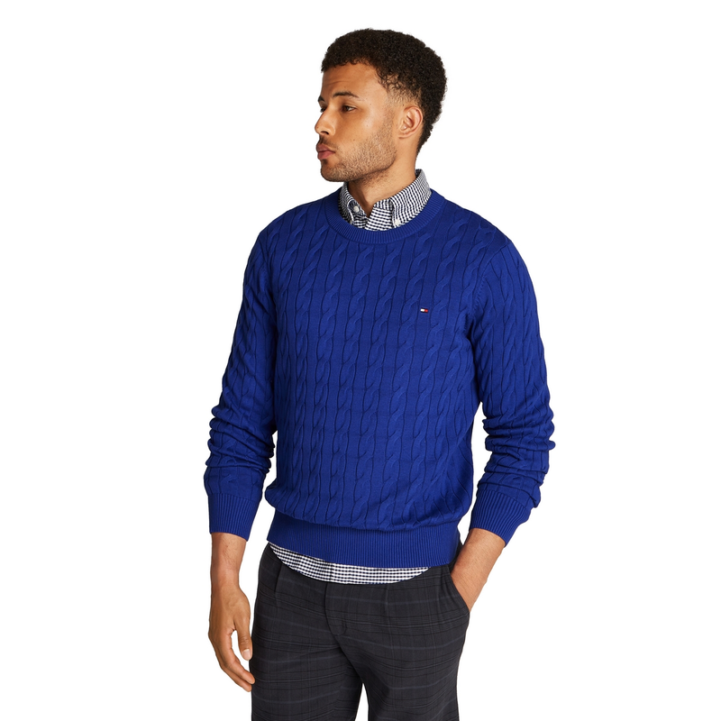 Heren Trui MW0MW33132D03 Tommy Hilfiger KOBALT