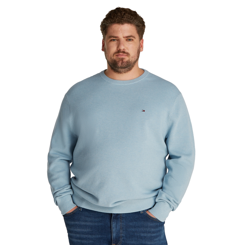 Heren Trui mw0mw37930 Tommy Hilfiger Big & Tall AQUA