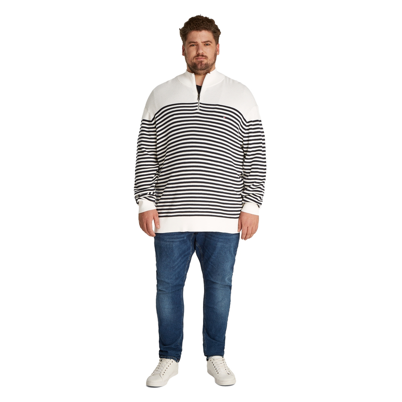 Heren Trui mw0mw39909 Tommy Hilfiger Big & Tall BLAUW DESSIN