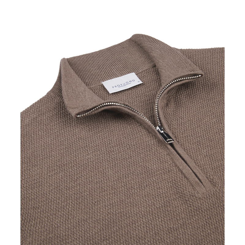 Heren Trui PPWJ10034A Profuomo MIDDEN BRUIN