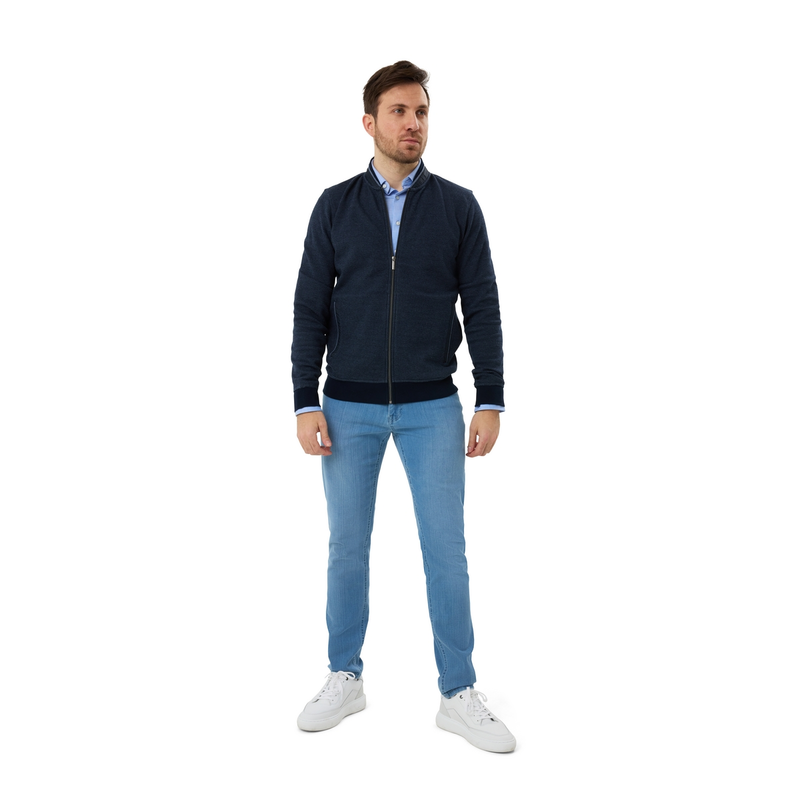 Heren Vest GCS-2502 Gardeur Collectie BLAUW DESSIN