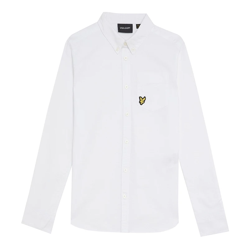 Jongens Blouse LWB2106V Oxfordshirt Lyle and Scott Wit