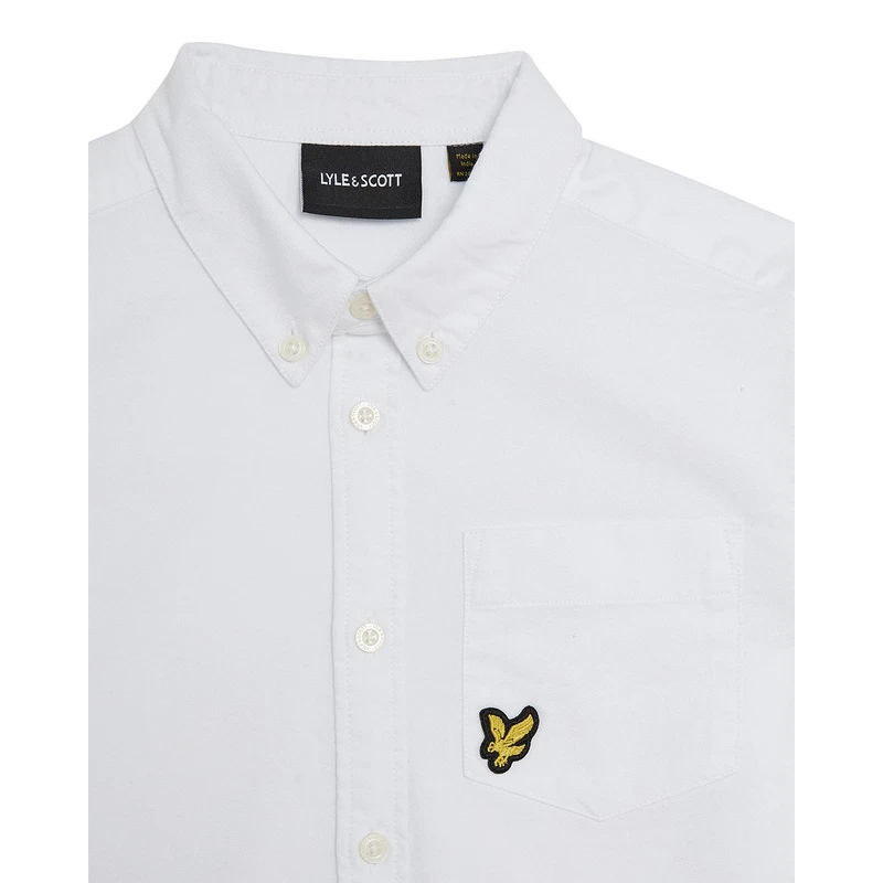 Jongens Blouse LWB2106V Oxfordshirt Lyle and Scott Wit