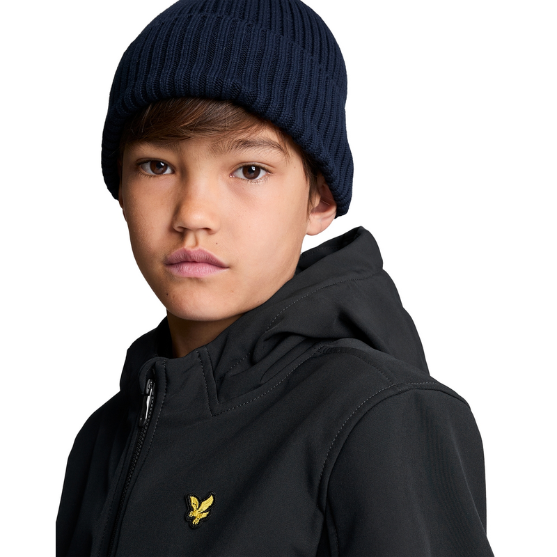 Jongens Jack JKB2102V Soft shell Lyle and Scott ZWART