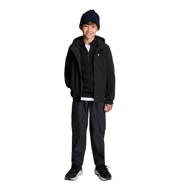 Jongens Jack JKB2102V Soft shell Lyle and Scott ZWART