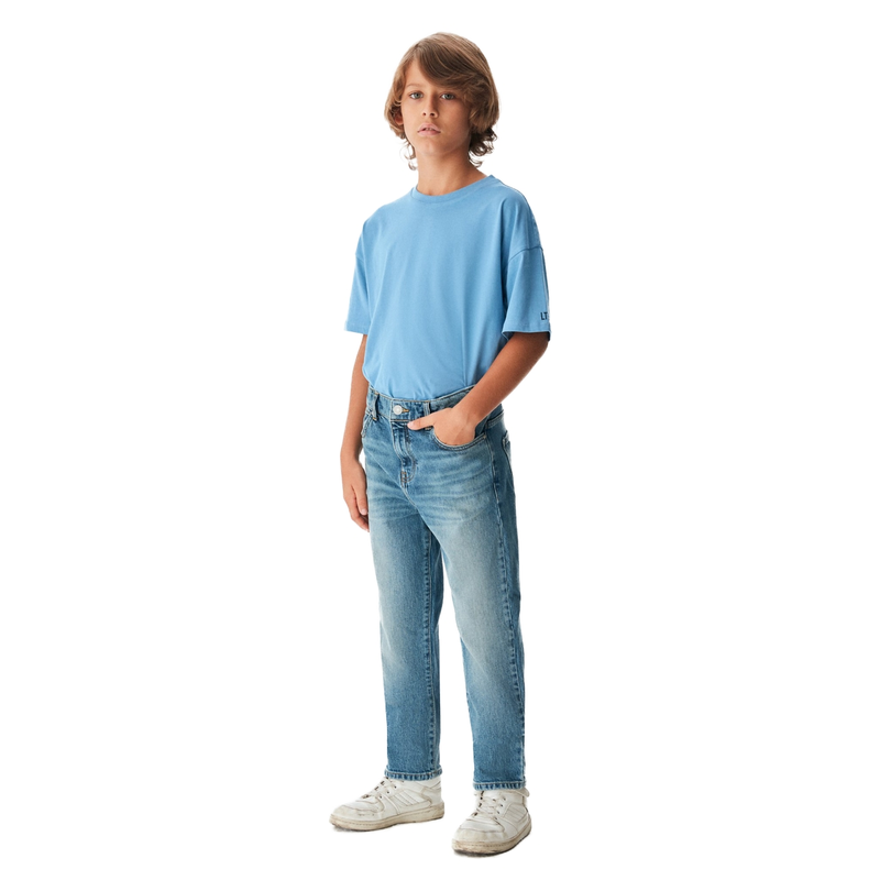 Jongens Jeans Owino XB-Odilo wash LTB MID BLUE DENIM