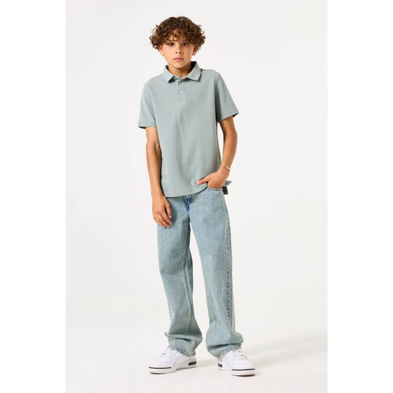 Jongens Polo E53607 Garcia LIGHT BLUE DENIM