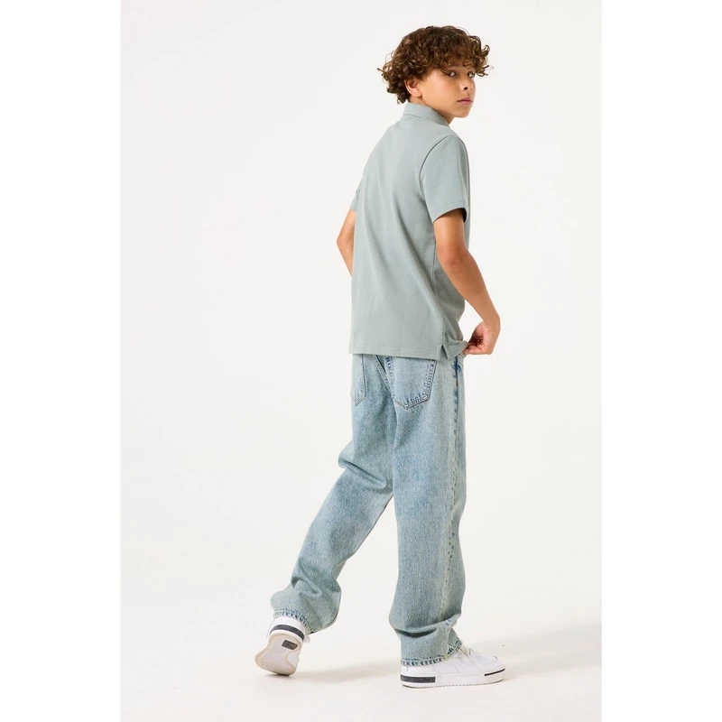 Jongens Polo E53607 Garcia LIGHT BLUE DENIM