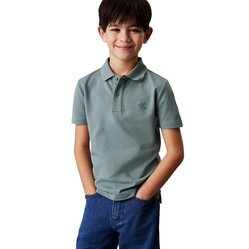 Jongens Polo IB0IB02486CKM Calvin Klein Jeans PETROL