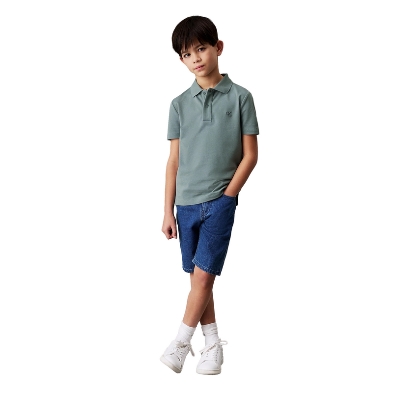 Jongens Polo IB0IB02486CKM Calvin Klein Jeans PETROL