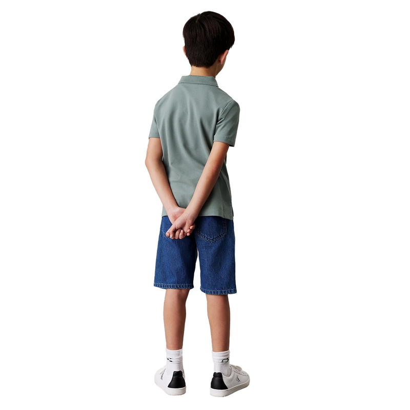Jongens Polo IB0IB02486CKM Calvin Klein Jeans PETROL