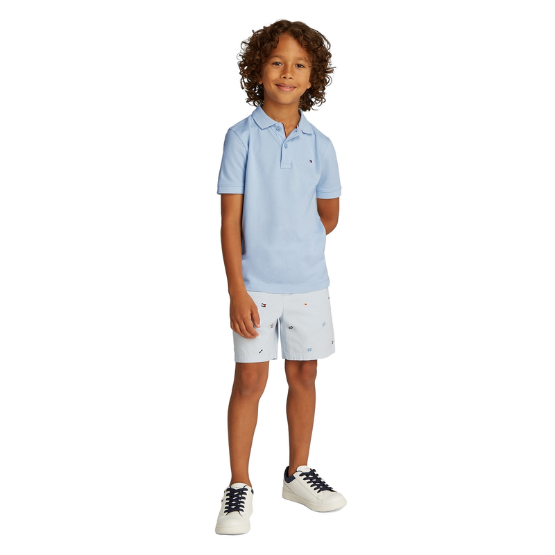 Jongens Polo KB0KB09103C10 Flag Tommy Hilfiger BLEU