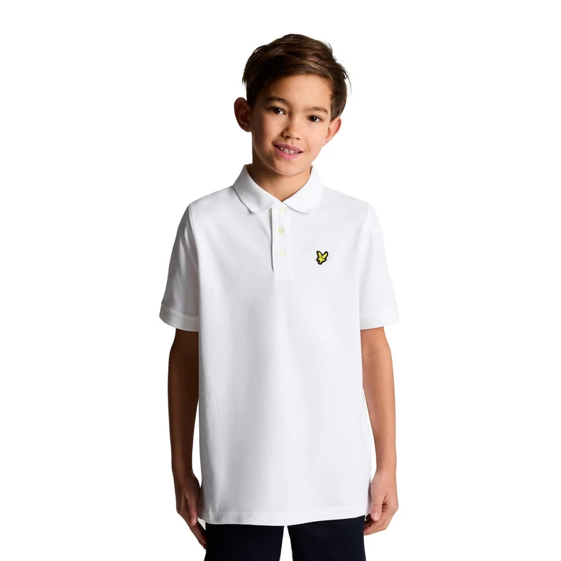 Jongens Polo SPB2000V polo Lyle and Scott Wit
