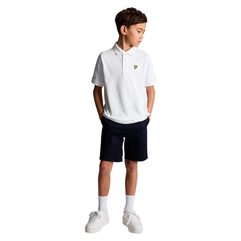 Jongens Polo SPB2000V polo Lyle and Scott Wit