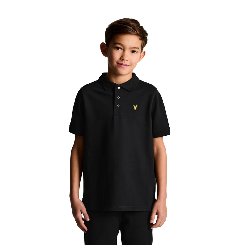 Jongens Polo SPB2000V polo Lyle and Scott ZWART