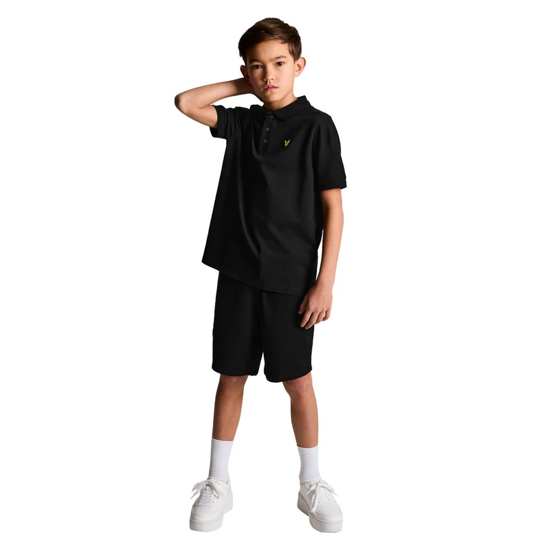 Jongens Polo SPB2000V polo Lyle and Scott ZWART