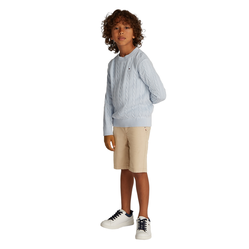 Jongens Short KB0KB09641RBT chino Tommy Hilfiger ECRU