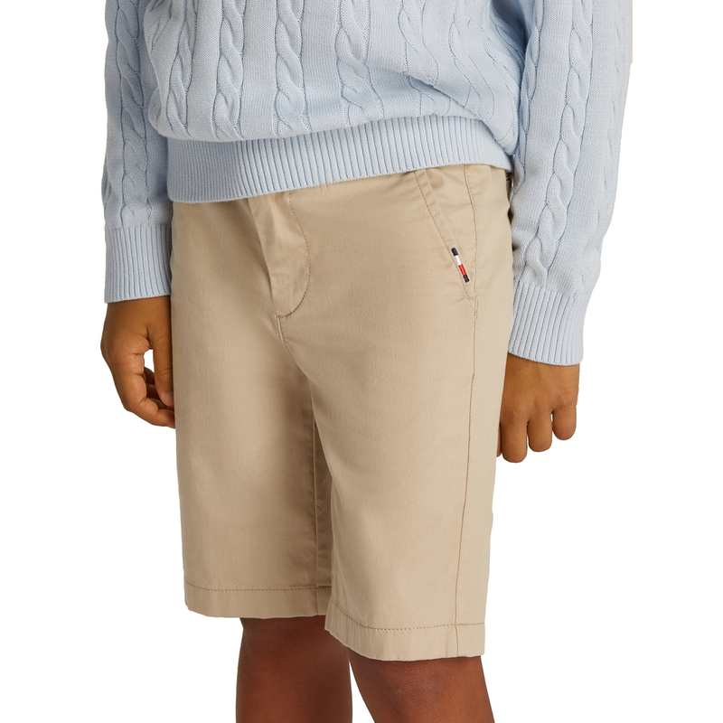 Jongens Short KB0KB09641RBT chino Tommy Hilfiger ECRU