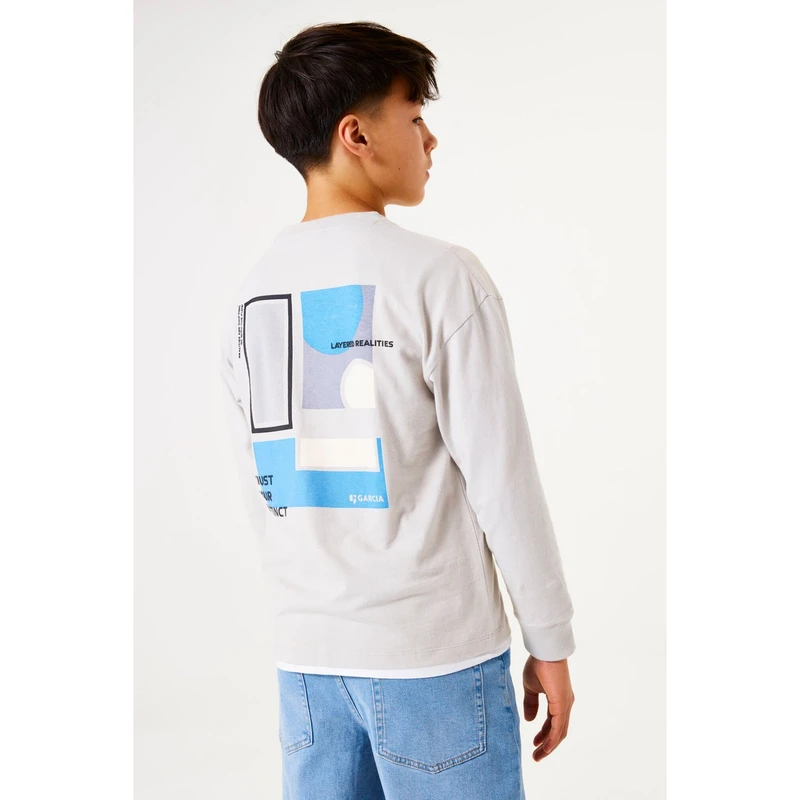 Jongens T-shirt A53606 Garcia ANTRACIET