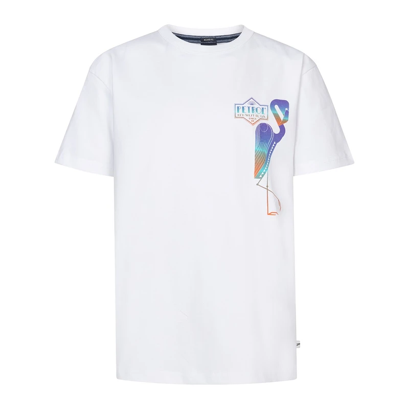 Jongens T-shirt B-1050-TSR648 Petrol Wit
