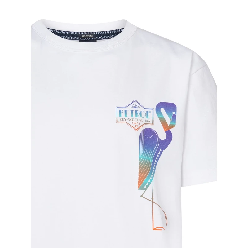 Jongens T-shirt B-1050-TSR648 Petrol Wit