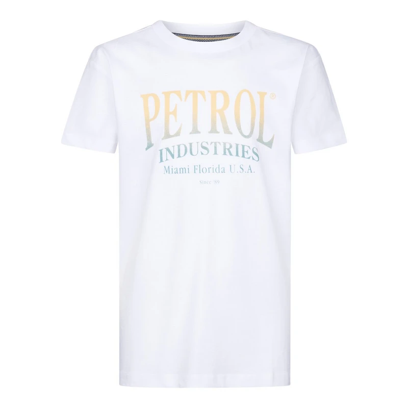 Jongens T-shirt B-1050-TSR664 Petrol Wit
