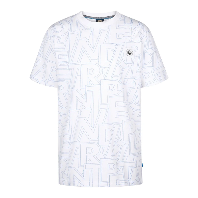 Jongens T-shirt B-1050-TSR680 Petrol Wit