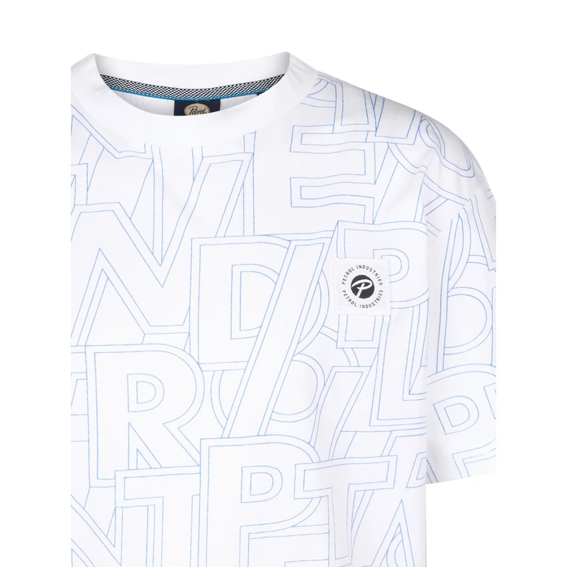 Jongens T-shirt B-1050-TSR680 Petrol Wit