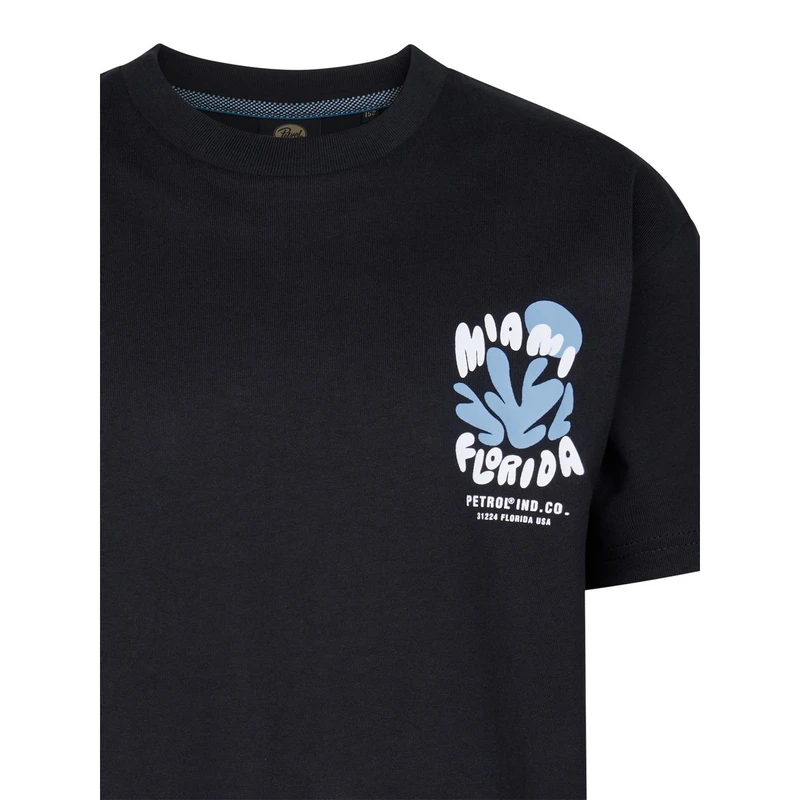 Jongens T-shirt B-1050-TSR692 Petrol ZWART