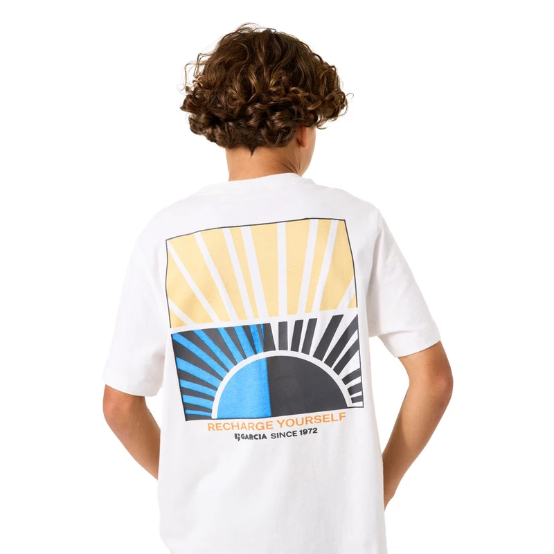 Jongens T-shirt C53605 Garcia OFF-WHITE