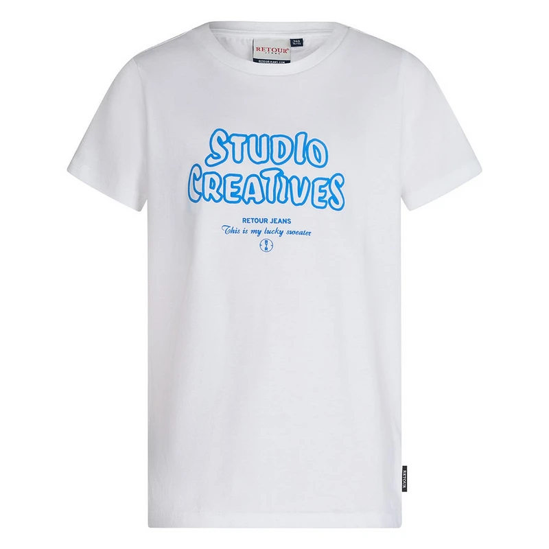 Jongens T-shirt Evan Retour Wit