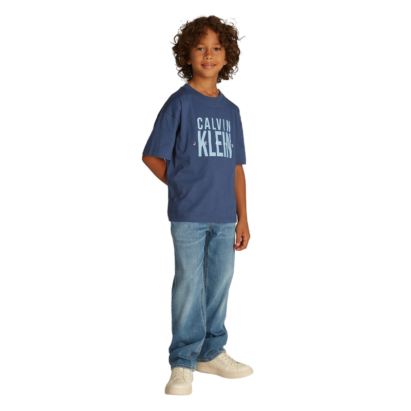 Jongens T-shirt IB0IB02448C8J Calvin Klein Jeans BLEU