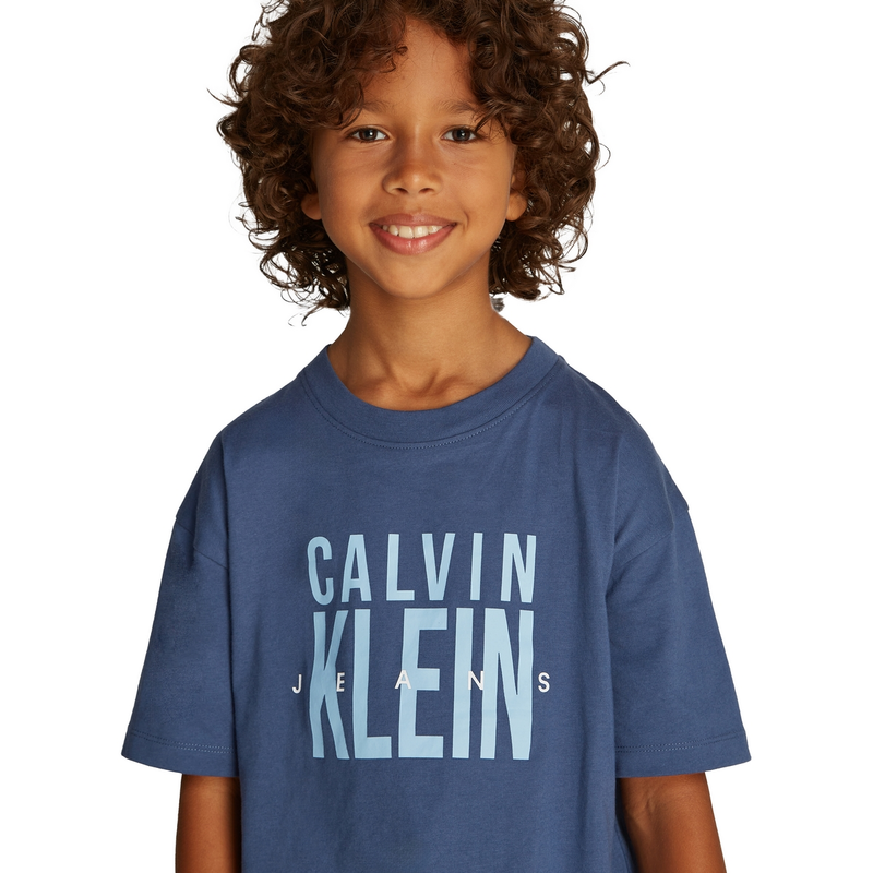 Jongens T-shirt IB0IB02448C8J Calvin Klein Jeans BLEU