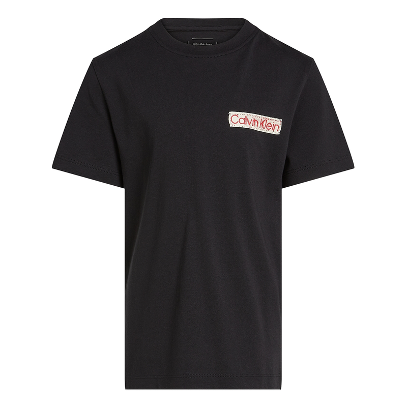 Jongens T-shirt IB0IB02451BEH Calvin Klein Jeans ZWART