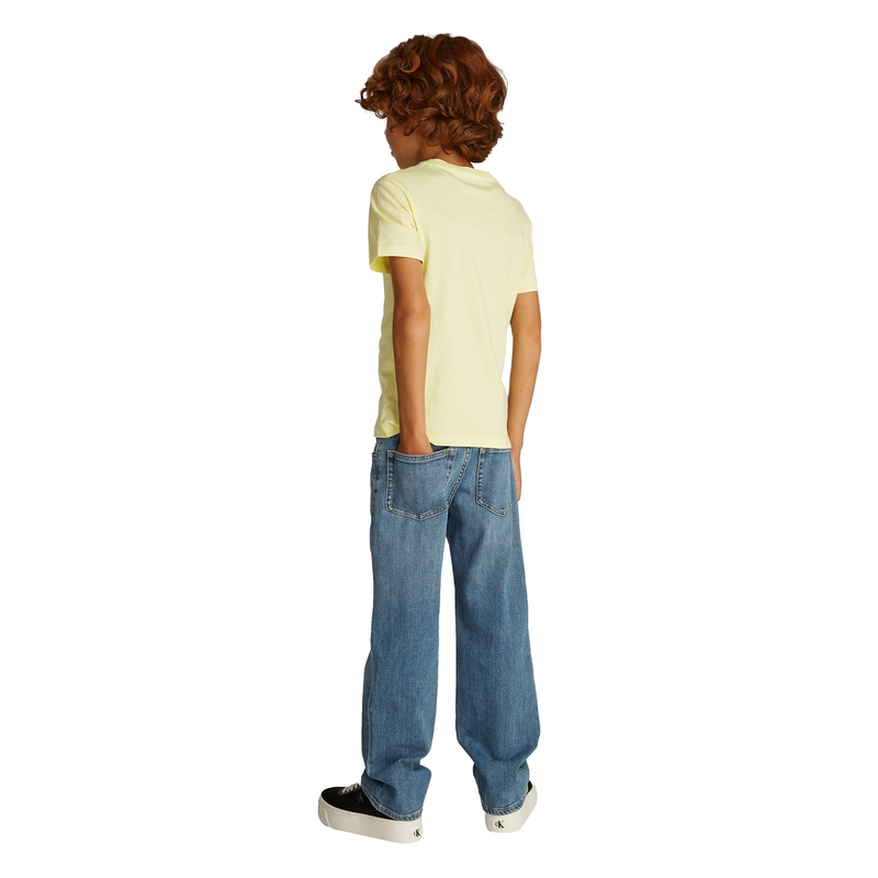 Jongens T-shirt IB0IB02459ZA6 Calvin Klein Jeans GEEL