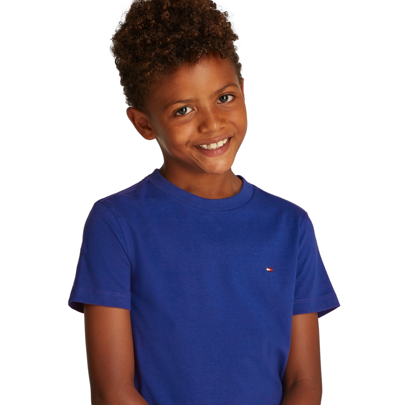 Jongens T-shirt KB0KB06879D03 Tee Tommy Hilfiger BLEU