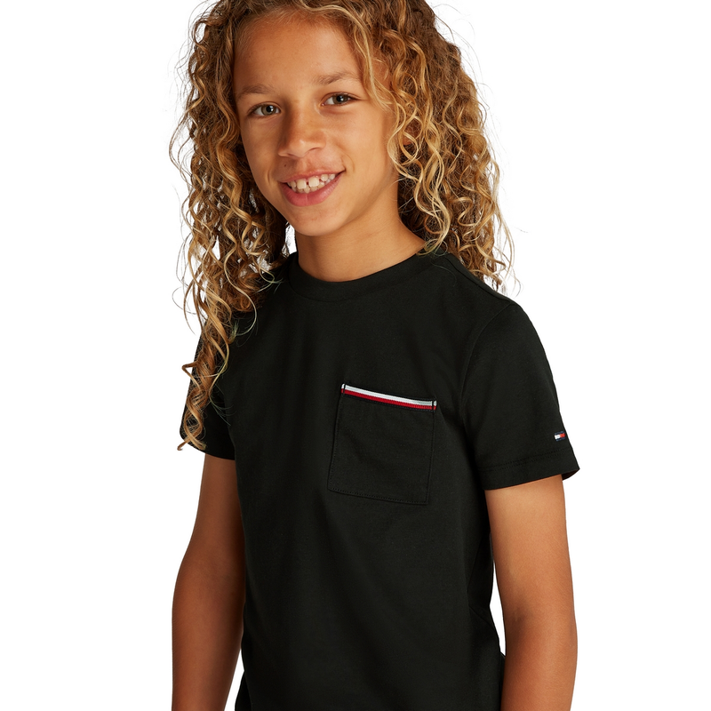 Jongens T-shirt KB0KB08817BDS Tee Tommy Hilfiger ZWART