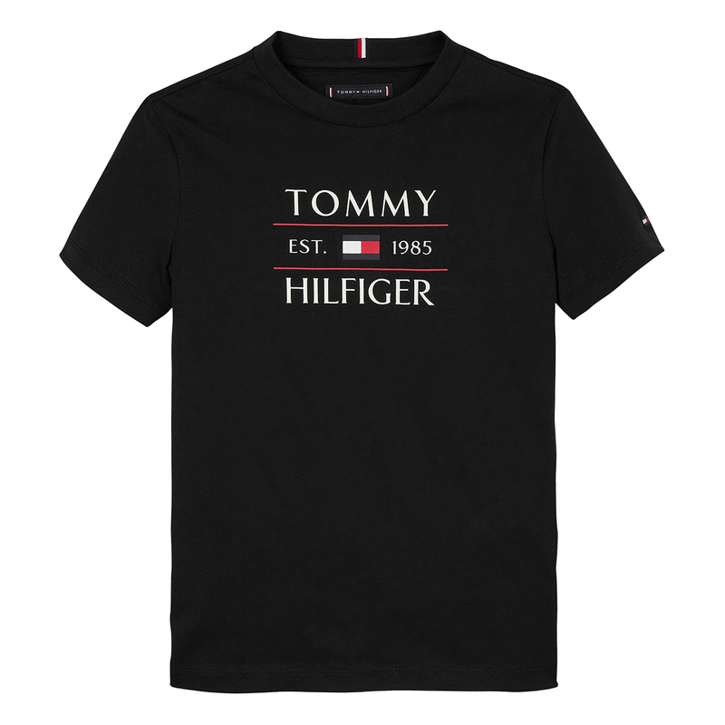 Jongens T-shirt KB0KB09538BDS Tommy Hilfiger ZWART