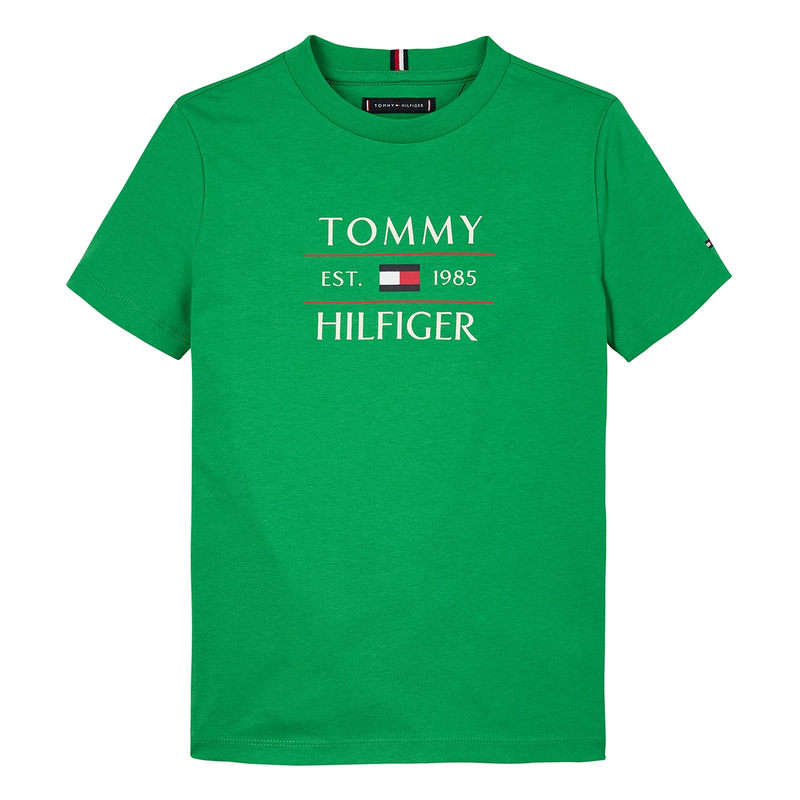 Jongens T-shirt KB0KB09538L13 Tommy Hilfiger GROEN