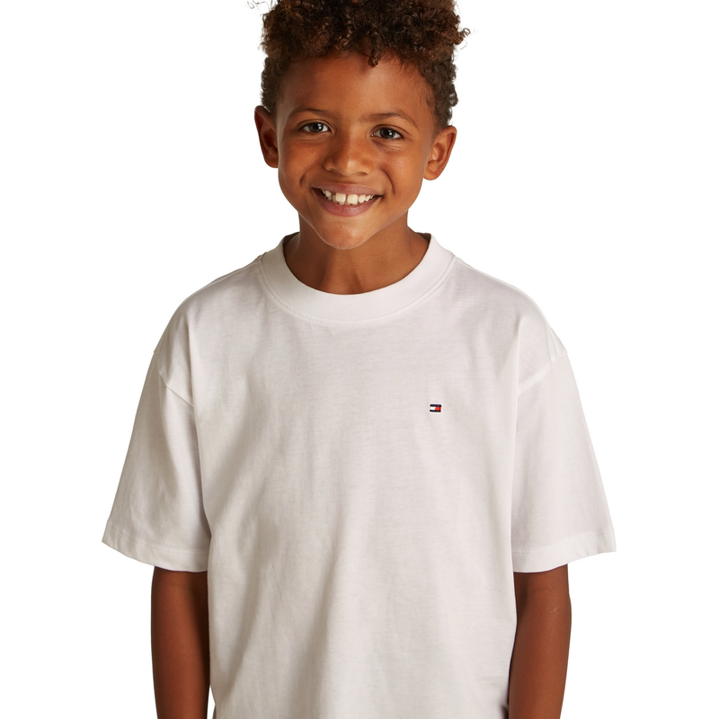 Jongens T-shirt KB0KB09646YBR Tee Tommy Hilfiger Wit