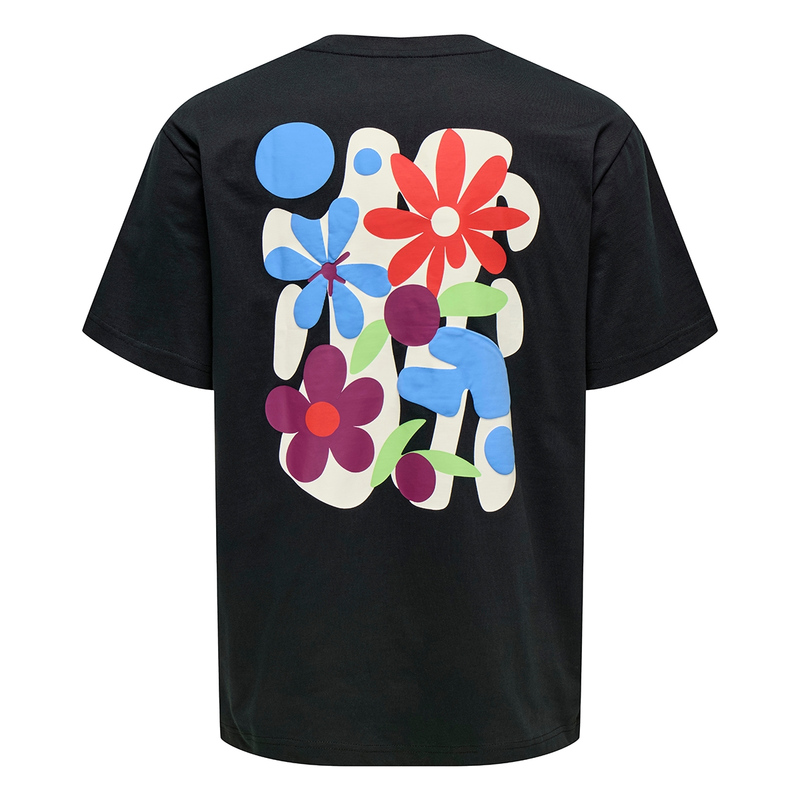 Jongens T-shirt OSJFLORA Only ZWART