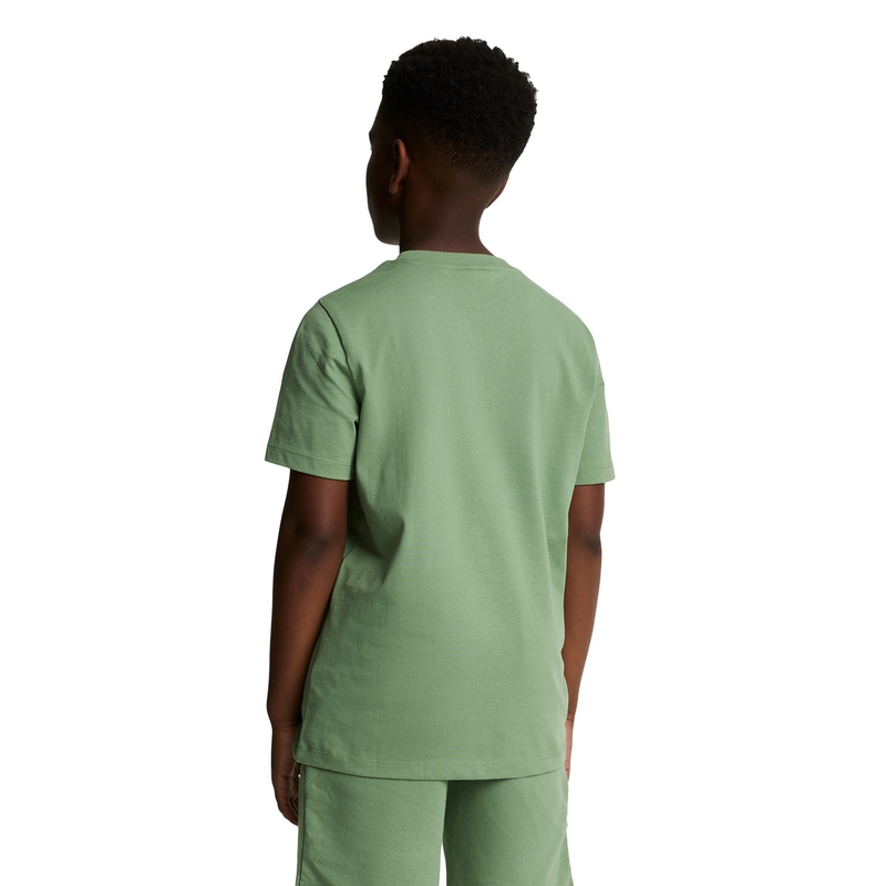 Jongens T-shirt TSB2000V plain shirt Lyle and Scott GROEN