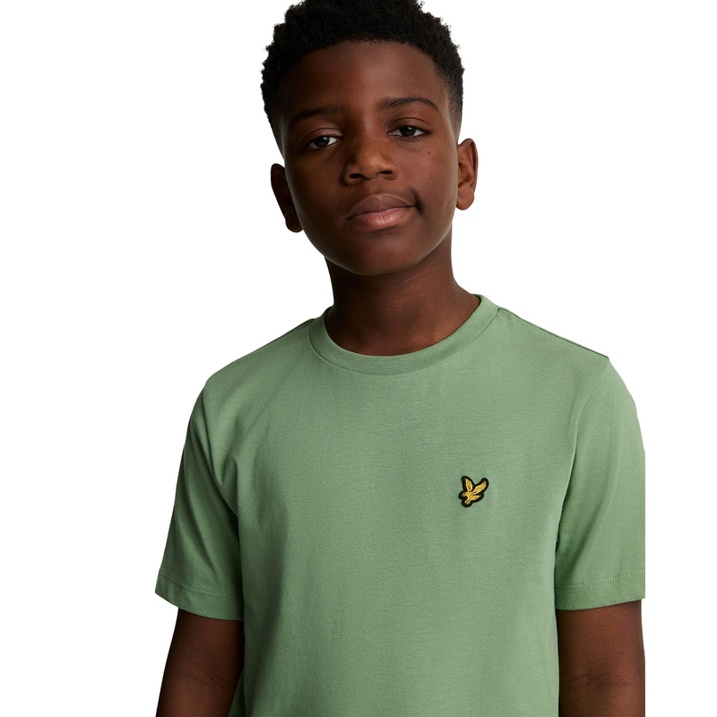 Jongens T-shirt TSB2000V plain shirt Lyle and Scott GROEN