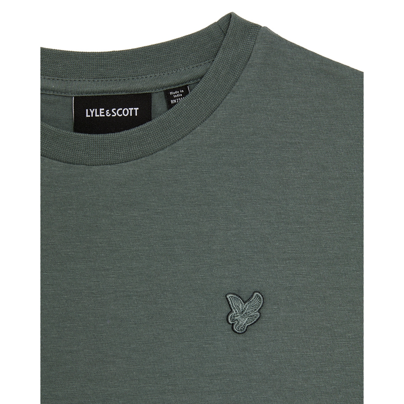 Jongens T-shirt TSB2205V Linen shirt Lyle and Scott GROEN