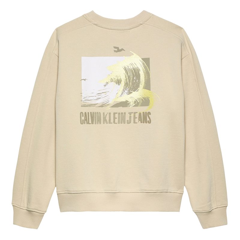 Jongens Trui IB0IB02462PD1 Calvin Klein Jeans OFF-WHITE
