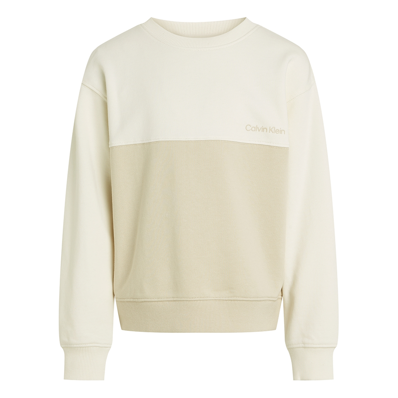 Jongens Trui IB0IB02470YAS Calvin Klein Jeans ECRU