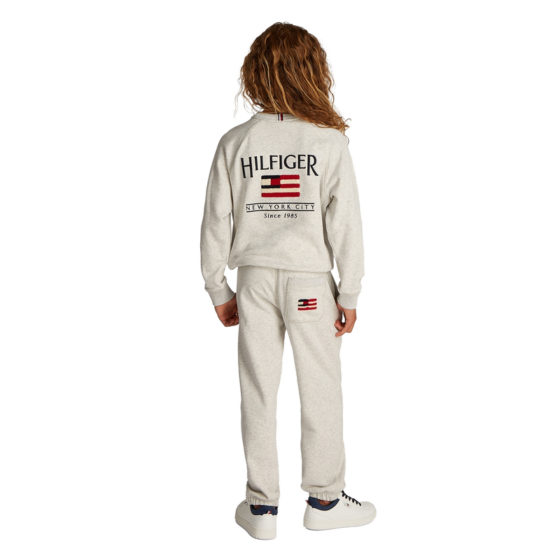 Jongens Trui KB0KB09571PMT Tommy Hilfiger Wit