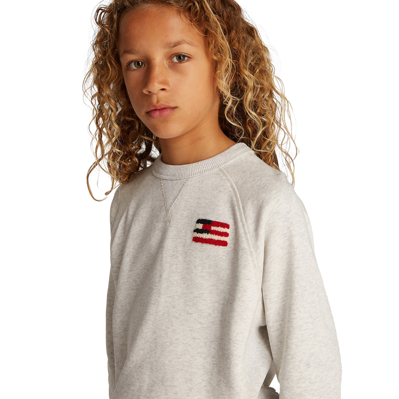 Jongens Trui KB0KB09571PMT Tommy Hilfiger Wit